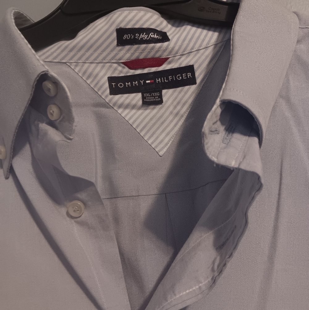 Tommy Hilfiger Men's Soft Blue Button-Down Shirt